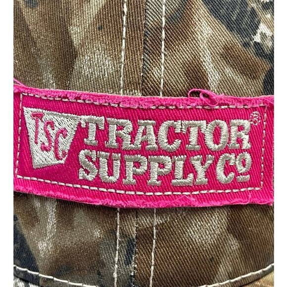 TSC Tractor Supply Co Camouflage Pink Green Cap One Size Adjustable - Picture 3 of 6